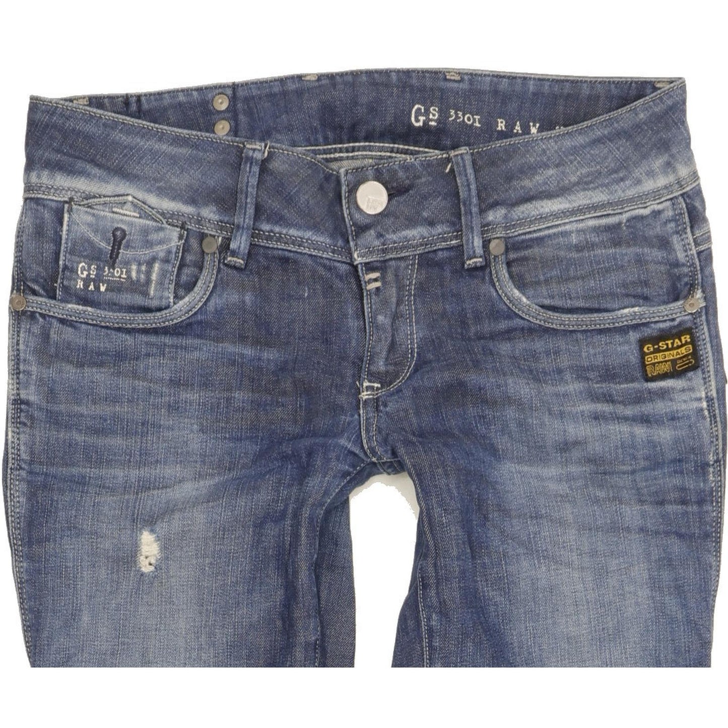 G-Star Fender Women Blue Skinny Slim Stretch Jeans W27 L34