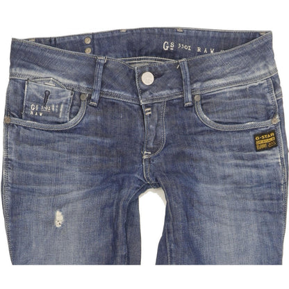 G-Star Fender Women Blue Skinny Slim Stretch Jeans W27 L34