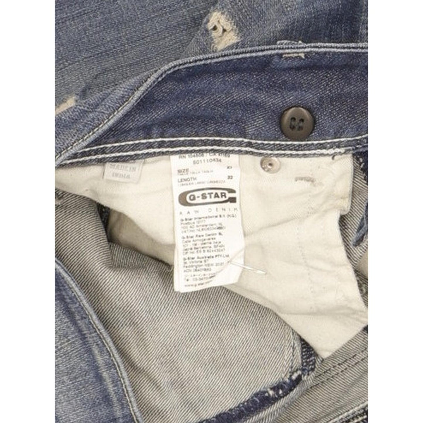 G-Star Fender Women Blue Skinny Slim Stretch Jeans W27 L34