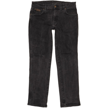 Wrangler Texas Men Black Straight Regular Stretch Jeans W33 L31