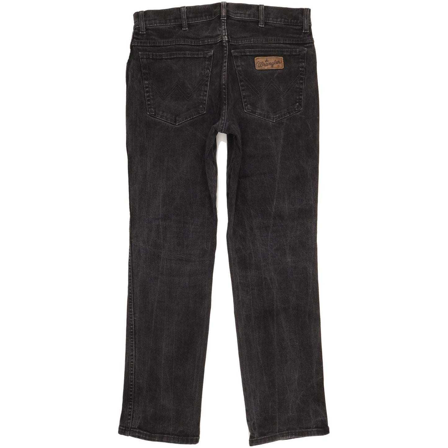 Wrangler Texas Men Black Straight Regular Stretch Jeans W33 L31
