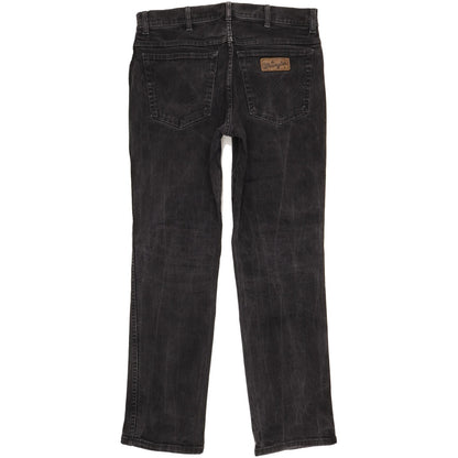 Wrangler Texas Men Black Straight Regular Stretch Jeans W33 L31