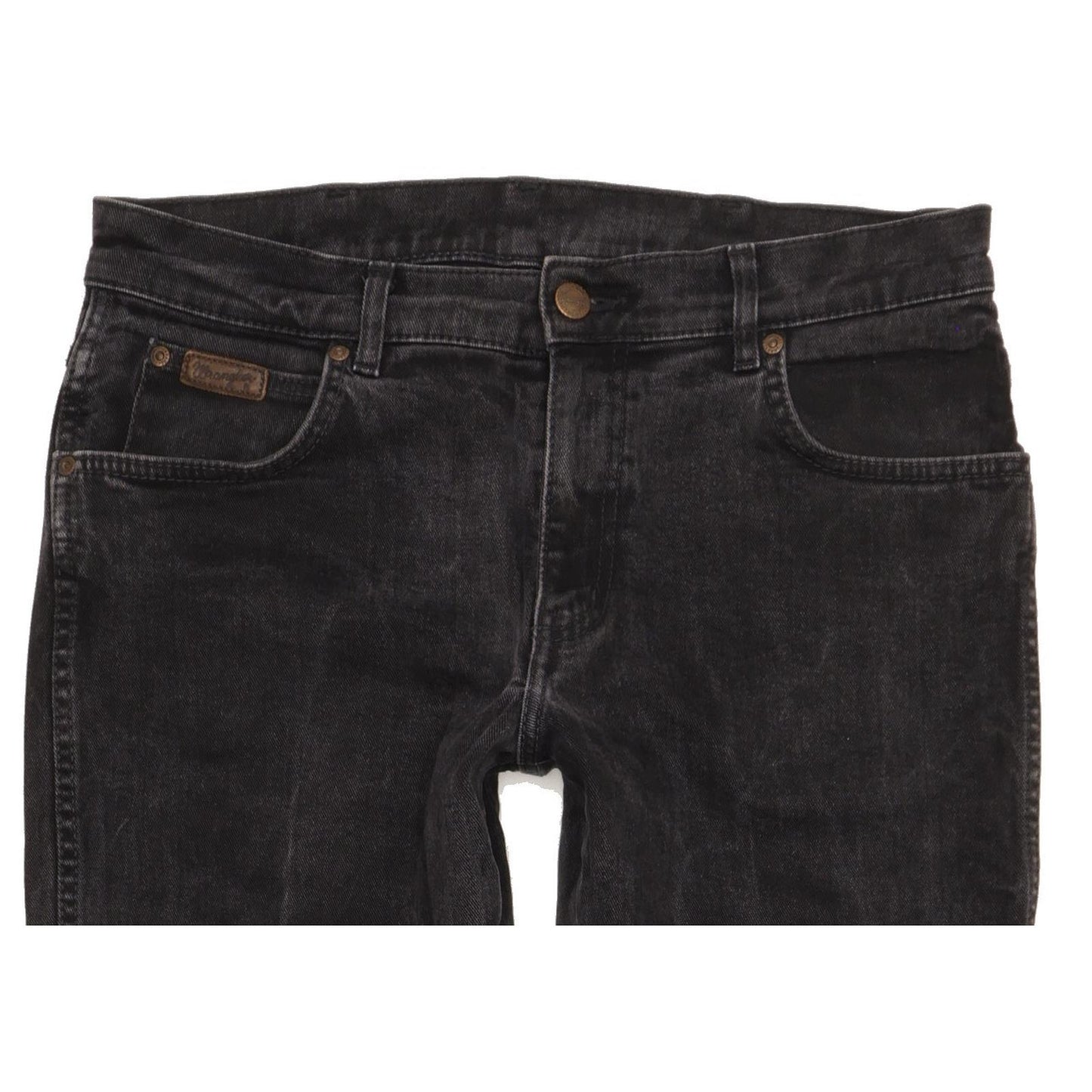 Wrangler Texas Men Black Straight Regular Stretch Jeans W33 L31