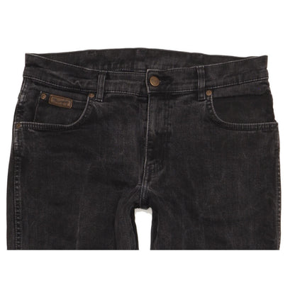 Wrangler Texas Men Black Straight Regular Stretch Jeans W33 L31