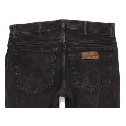 Wrangler Texas Men Black Straight Regular Stretch Jeans W33 L31
