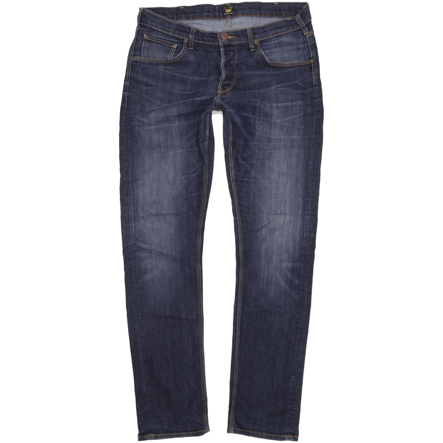 Lee Daren Men Blue Straight Slim Stretch Jeans W36 L35