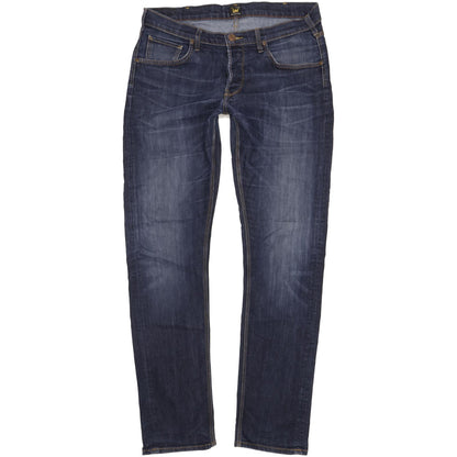 Lee Daren Men Blue Straight Slim Stretch Jeans W36 L35
