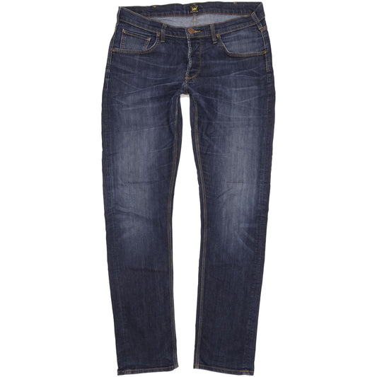 Lee Daren Men Blue Straight Slim Stretch Jeans W36 L35