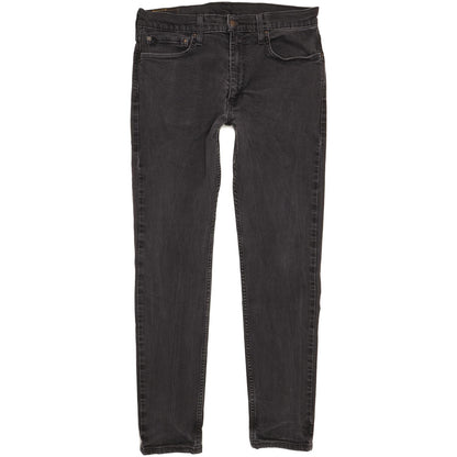 Levi's 512 Lo-Ball Men Black Tapered Slim Stretch Jeans W36 L32