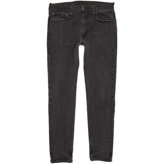 Levi's 512 Lo-Ball Men Black Tapered Slim Stretch Jeans W36 L32