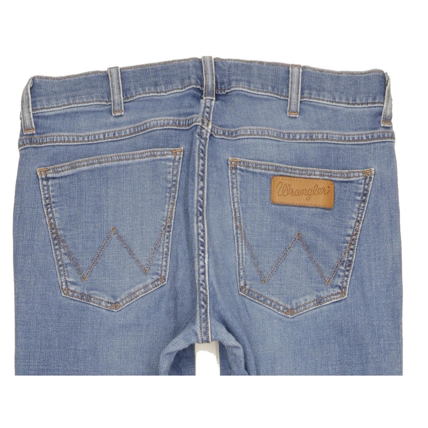 Wrangler Larston Men Blue Straight Slim Stretch Jeans W33 L32