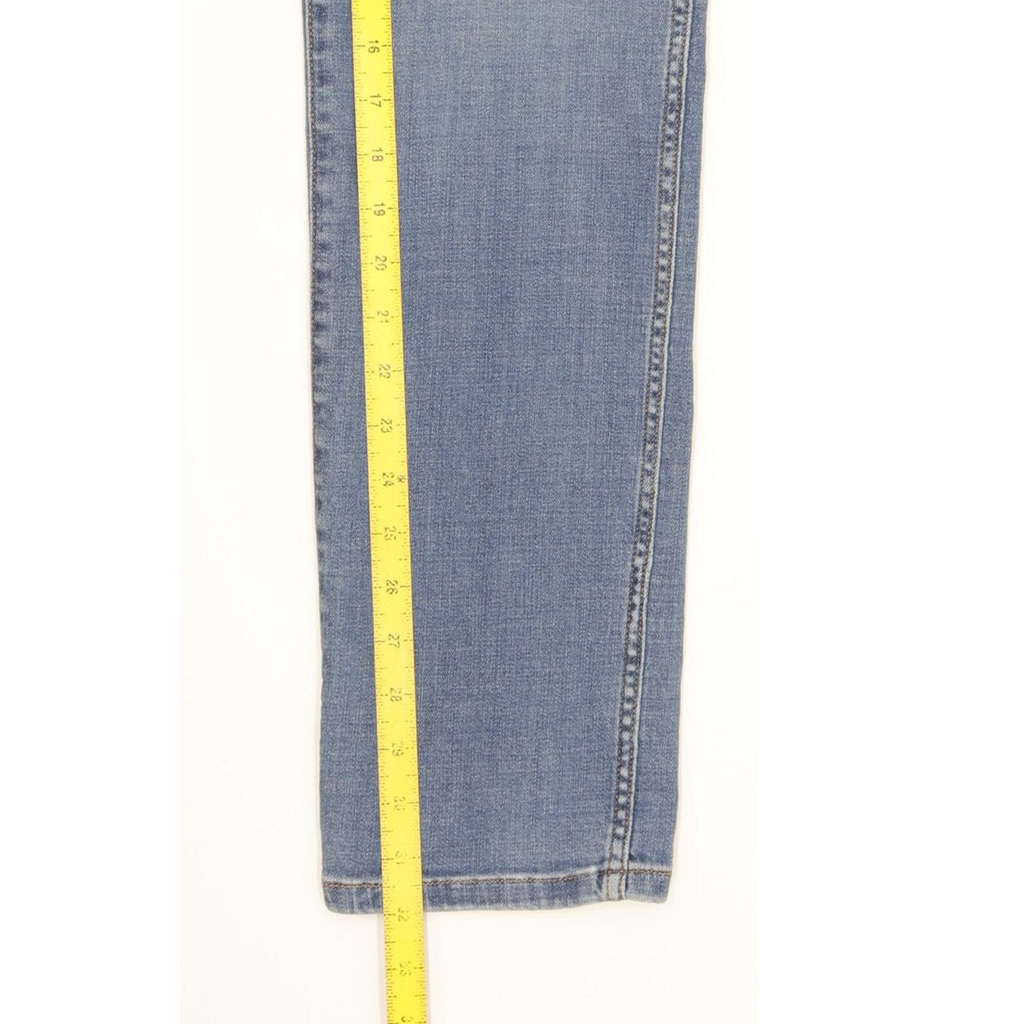 Wrangler Larston Men Blue Straight Slim Stretch Jeans W33 L32