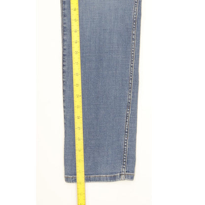 Wrangler Larston Men Blue Straight Slim Stretch Jeans W33 L32