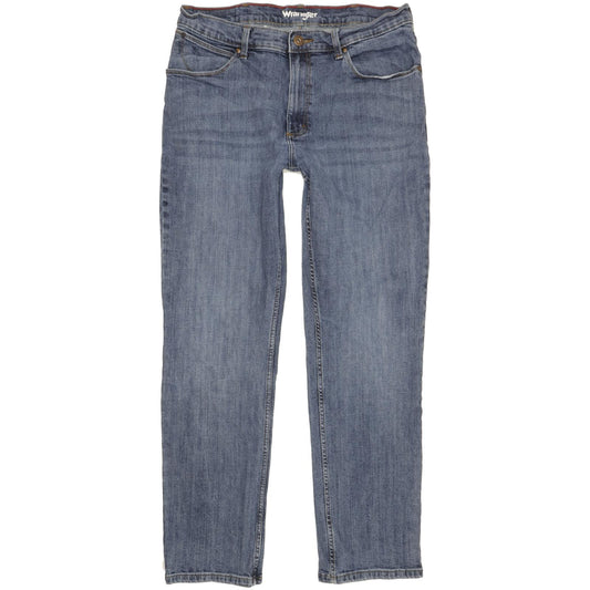 Wrangler Men Blue Straight Regular Stretch Jeans W35 L30
