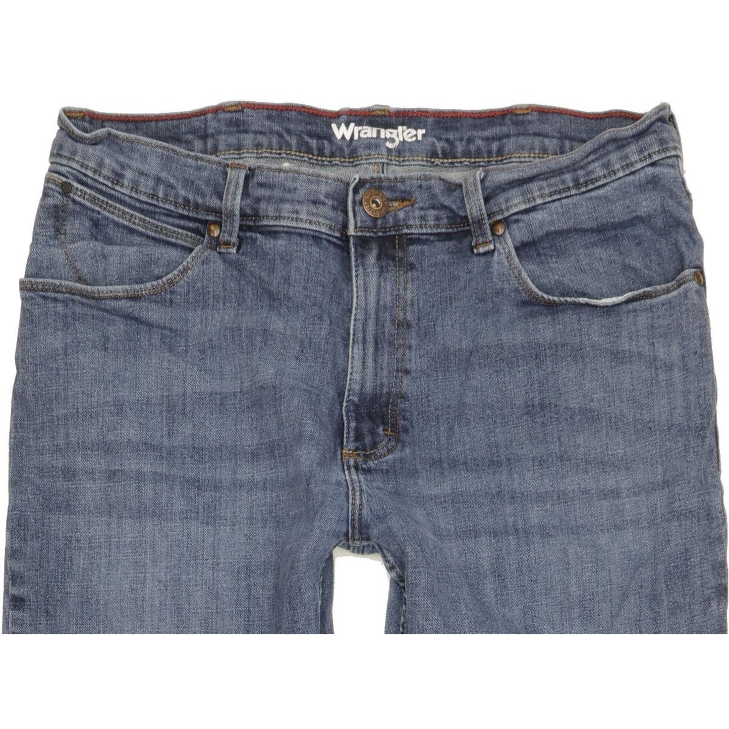 Wrangler Men Blue Straight Regular Stretch Jeans W35 L30