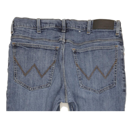 Wrangler Men Blue Straight Regular Stretch Jeans W35 L30
