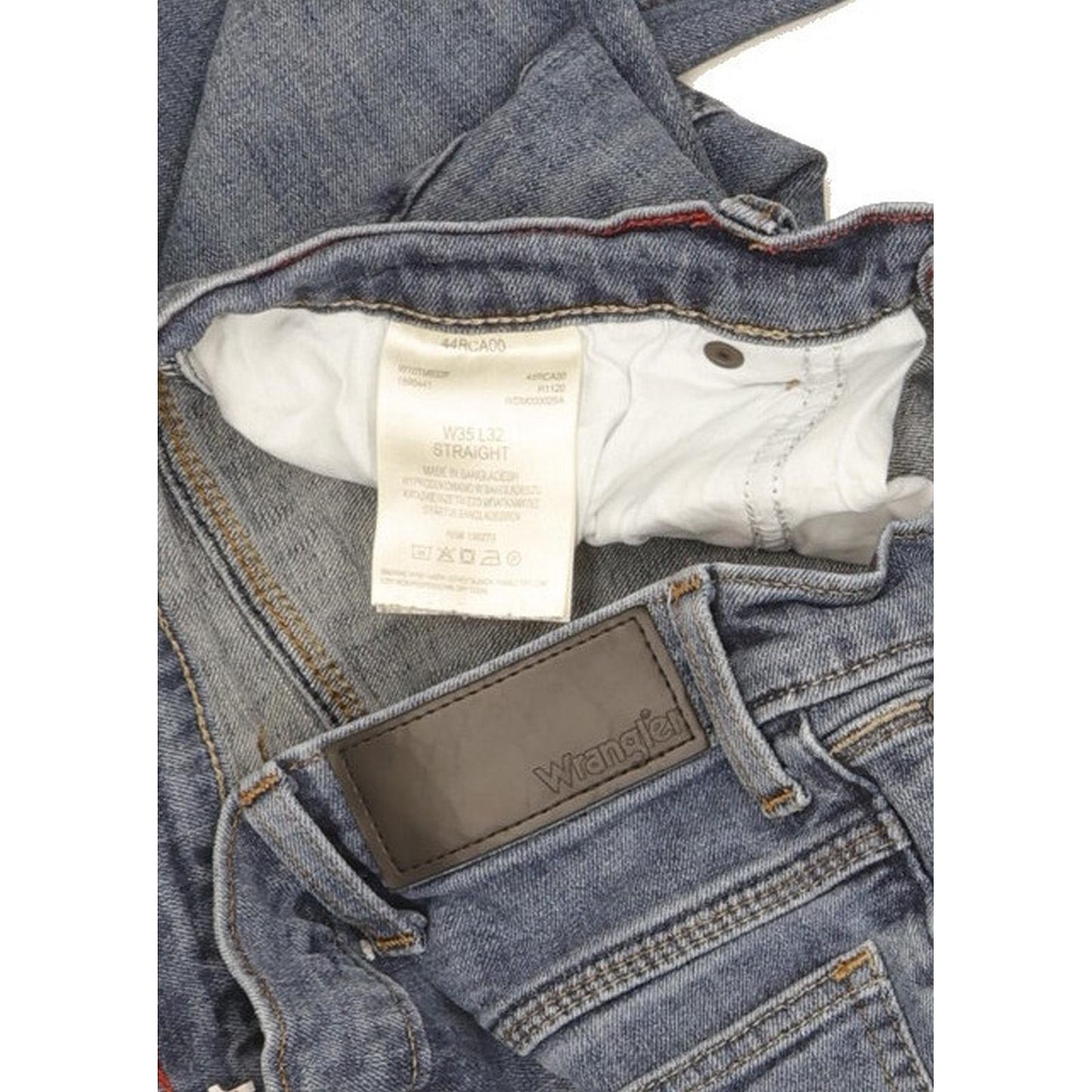 Wrangler Men Blue Straight Regular Stretch Jeans W35 L30