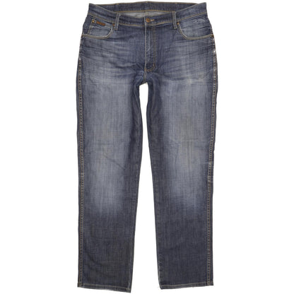 Wrangler Texas Men Blue Straight Regular Stretch Jeans W38 L34