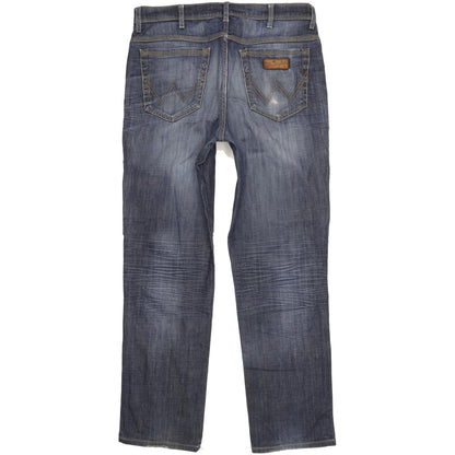 Wrangler Texas Men Blue Straight Regular Stretch Jeans W38 L34