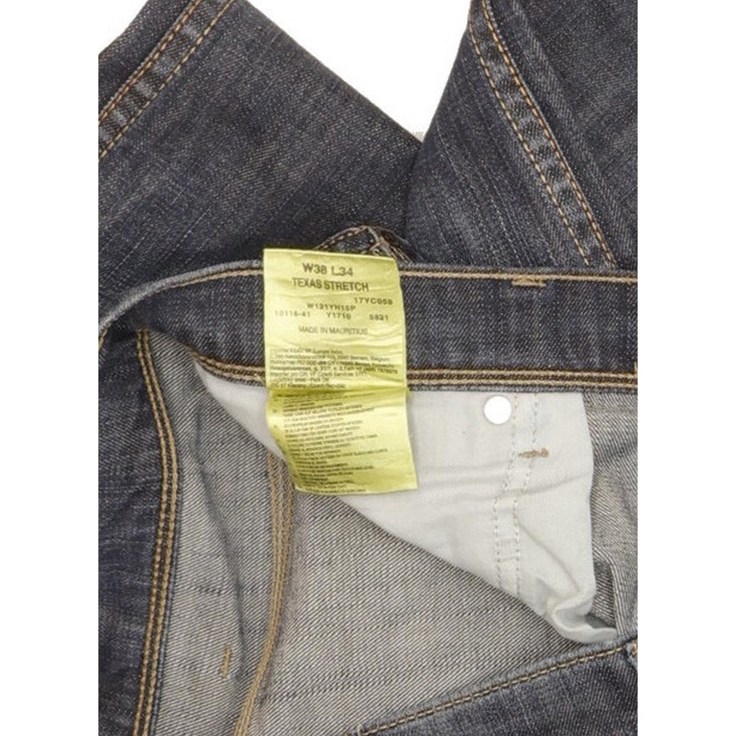 Wrangler Texas Men Blue Straight Regular Stretch Jeans W38 L34