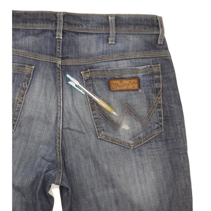 Wrangler Texas Men Blue Straight Regular Stretch Jeans W38 L34
