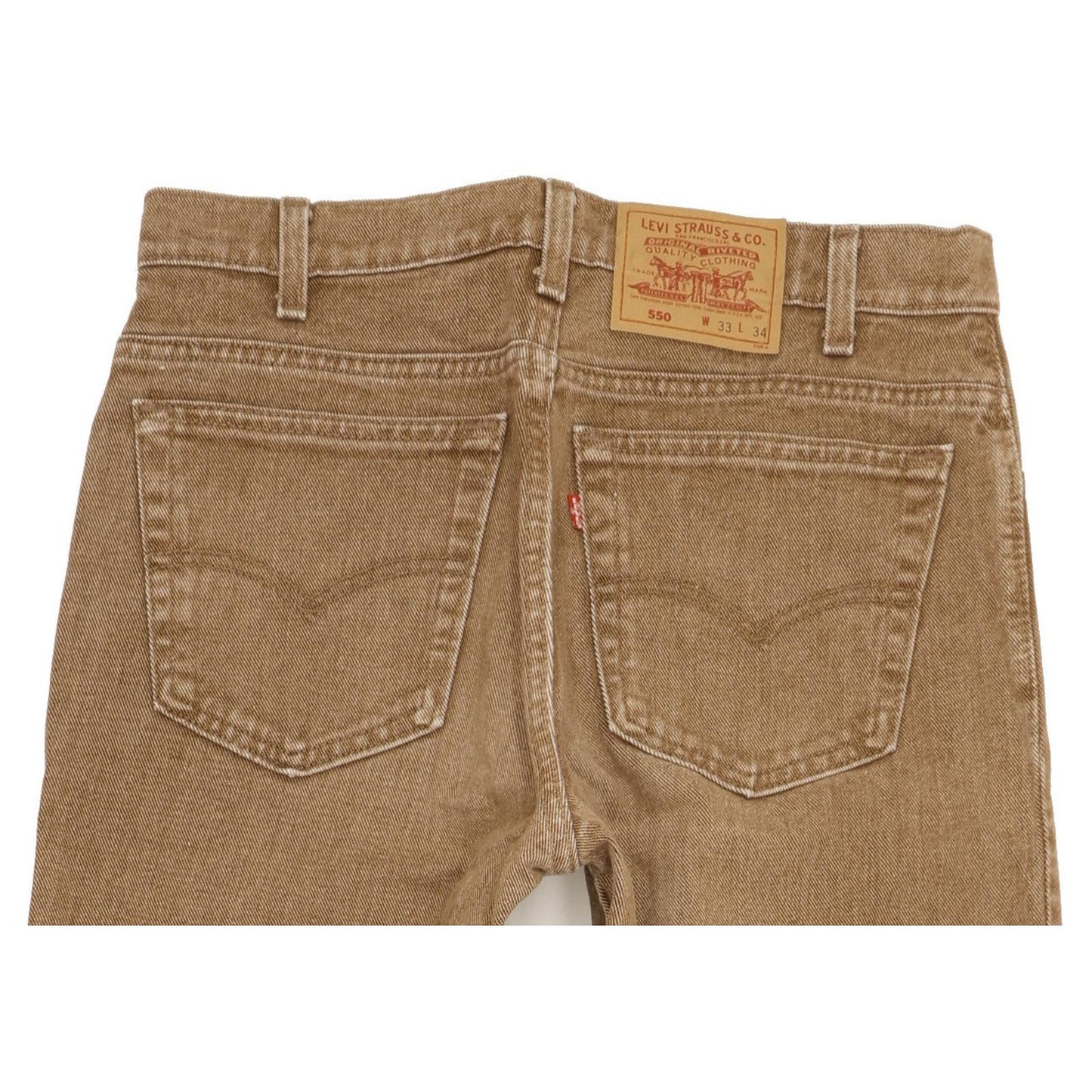 Levi's 550 Made inUSA Men Brown Tapered Relaxed Mom Jeans W33 L34