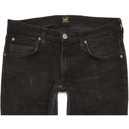 Lee Luke Men Black Skinny Slim Stretch Jeans W31 L30