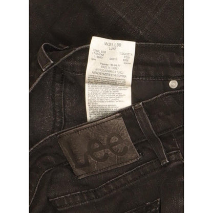 Lee Luke Men Black Skinny Slim Stretch Jeans W31 L30