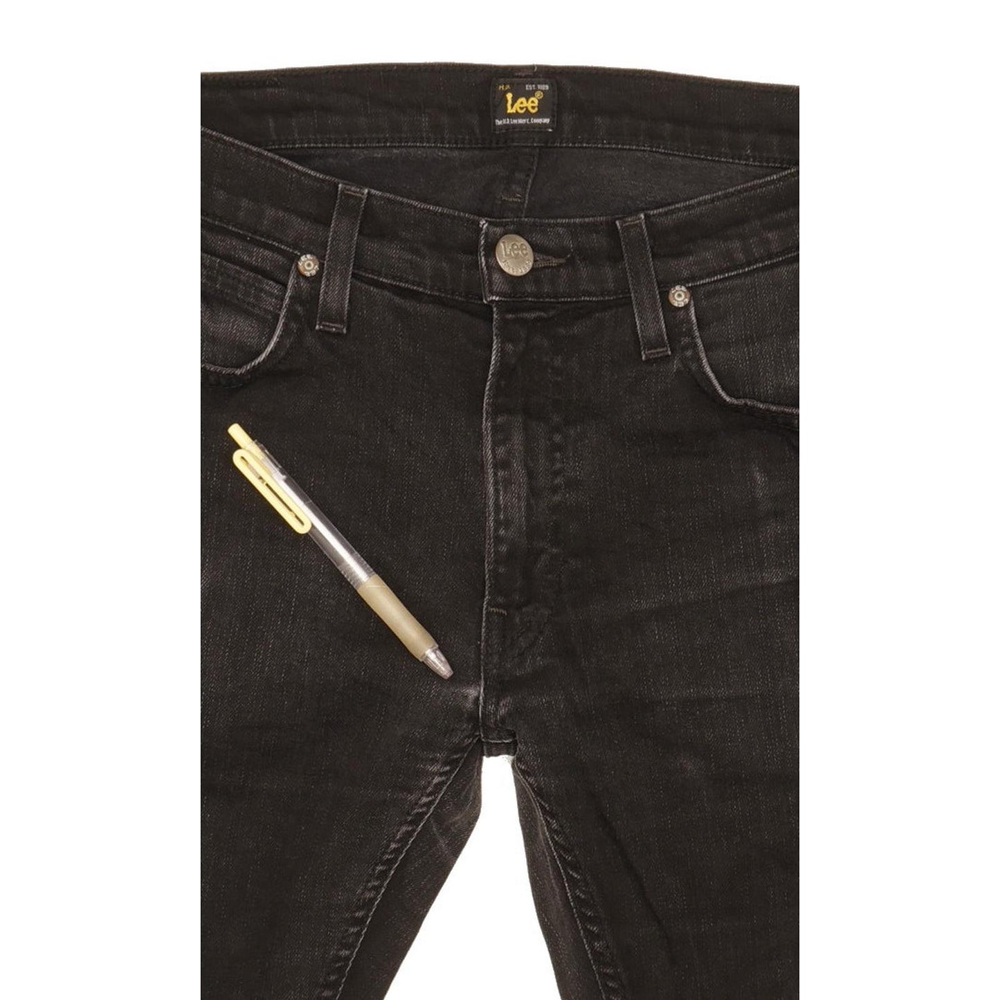 Lee Luke Men Black Skinny Slim Stretch Jeans W31 L30