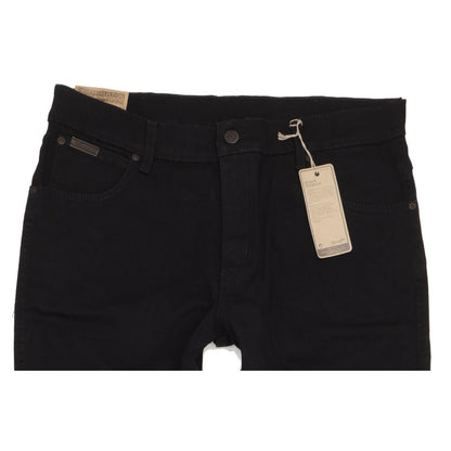 Wrangler Texas Men Black Straight Regular Stretch Jeans W36 L30