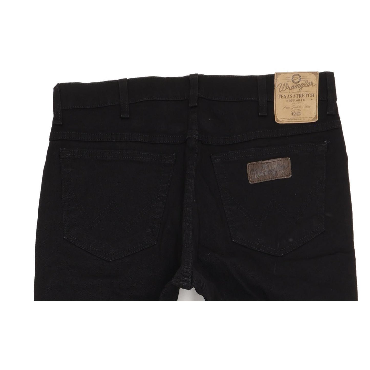 Wrangler Texas Men Black Straight Regular Stretch Jeans W36 L30