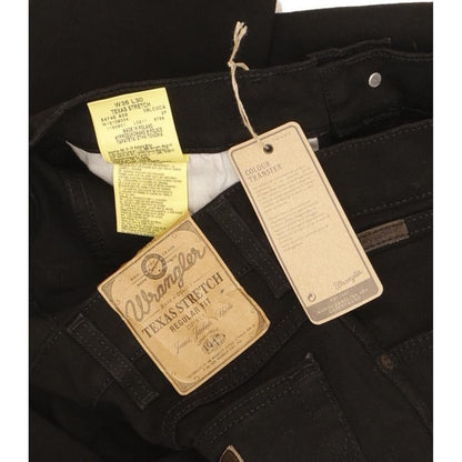 Wrangler Texas Men Black Straight Regular Stretch Jeans W36 L30