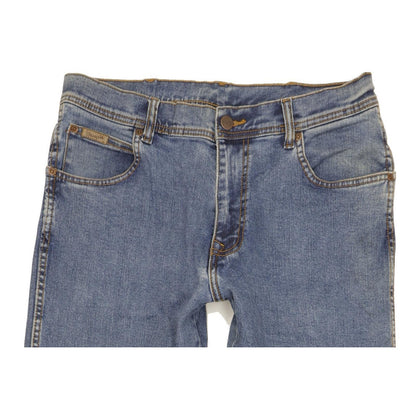 Wrangler Texas Men Blue Straight Regular Stretch Jeans W33 L34