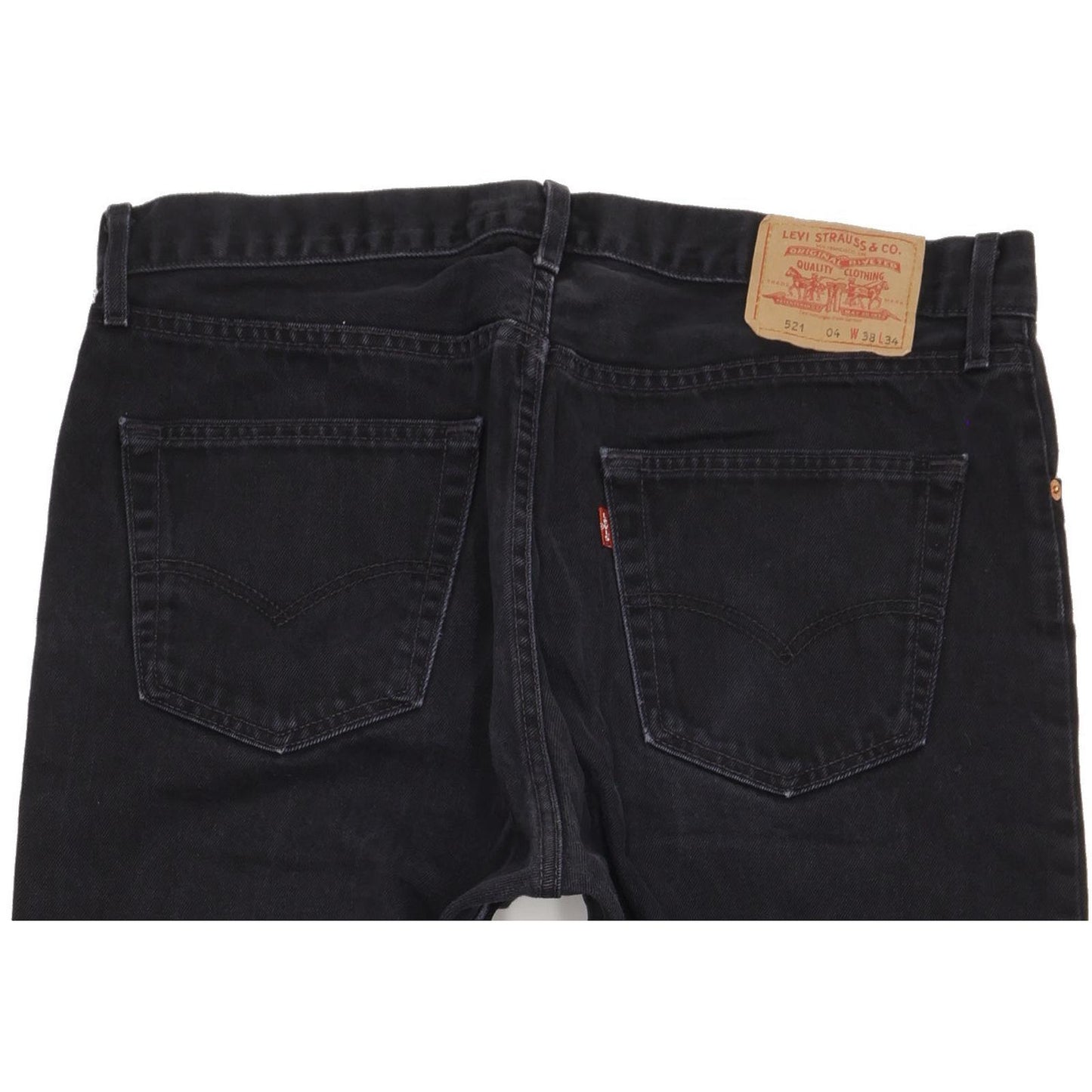 Levi's 521 Men Black Straight Regular Jeans W37 L32