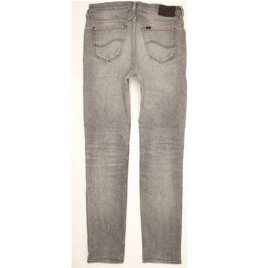 Lee Rider Men Grey Straight Slim Stretch Jeans W33 L34