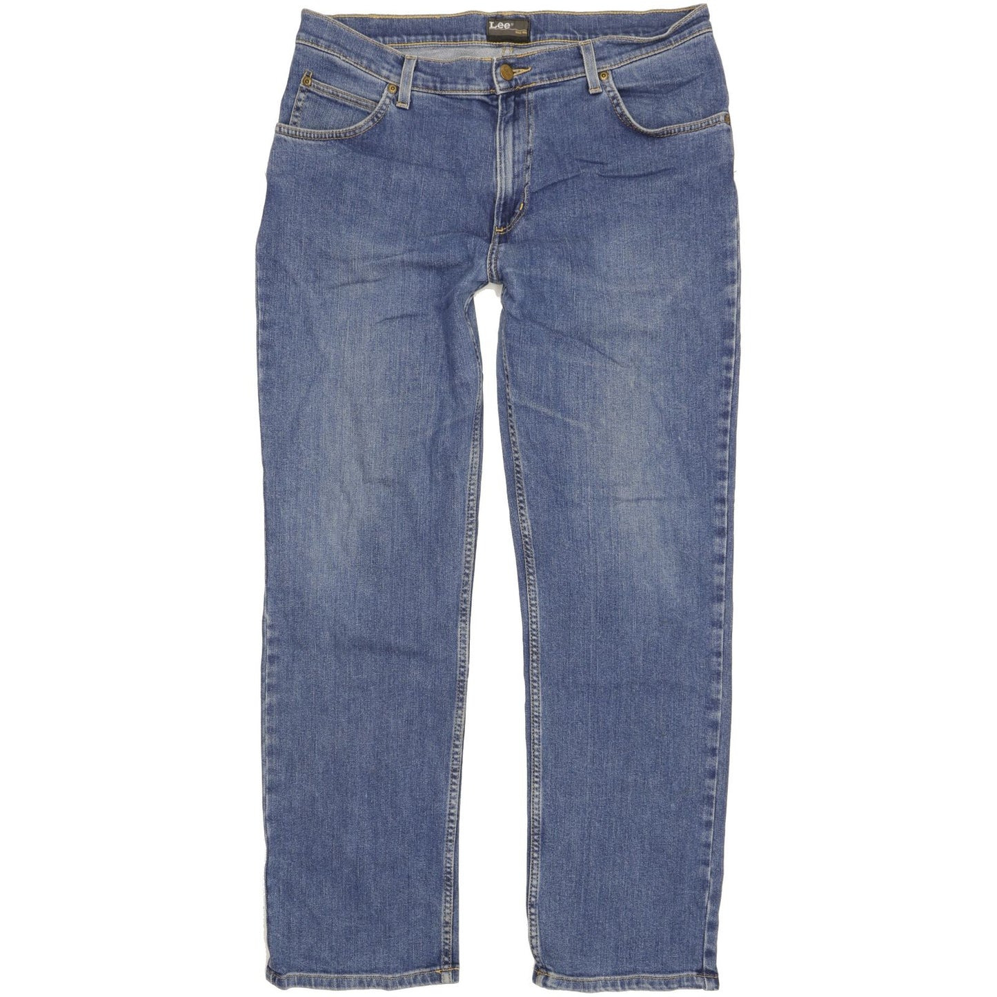Lee Brooklyn Men Blue Straight Regular Stretch Jeans W36 L31