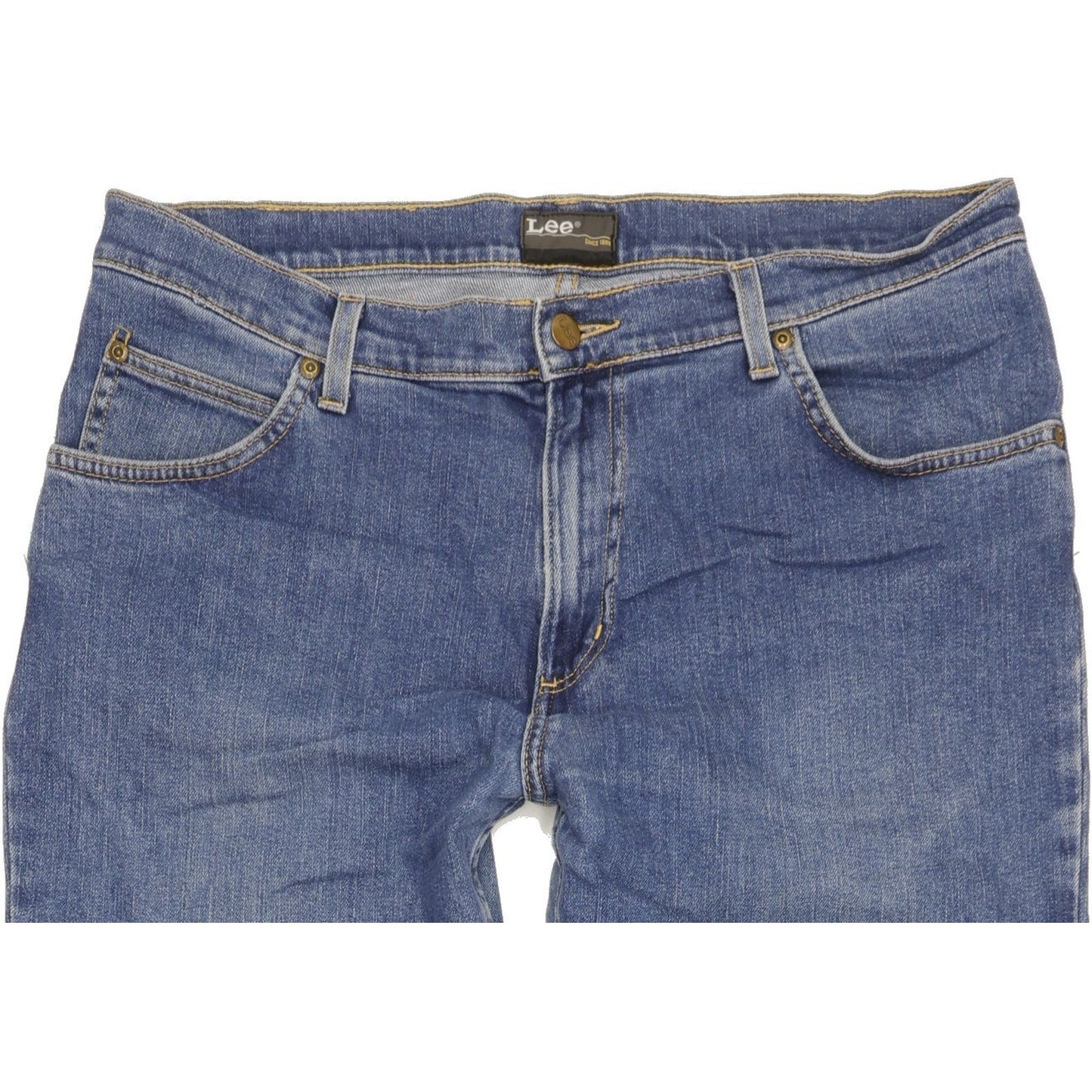 Lee Brooklyn Men Blue Straight Regular Stretch Jeans W36 L31