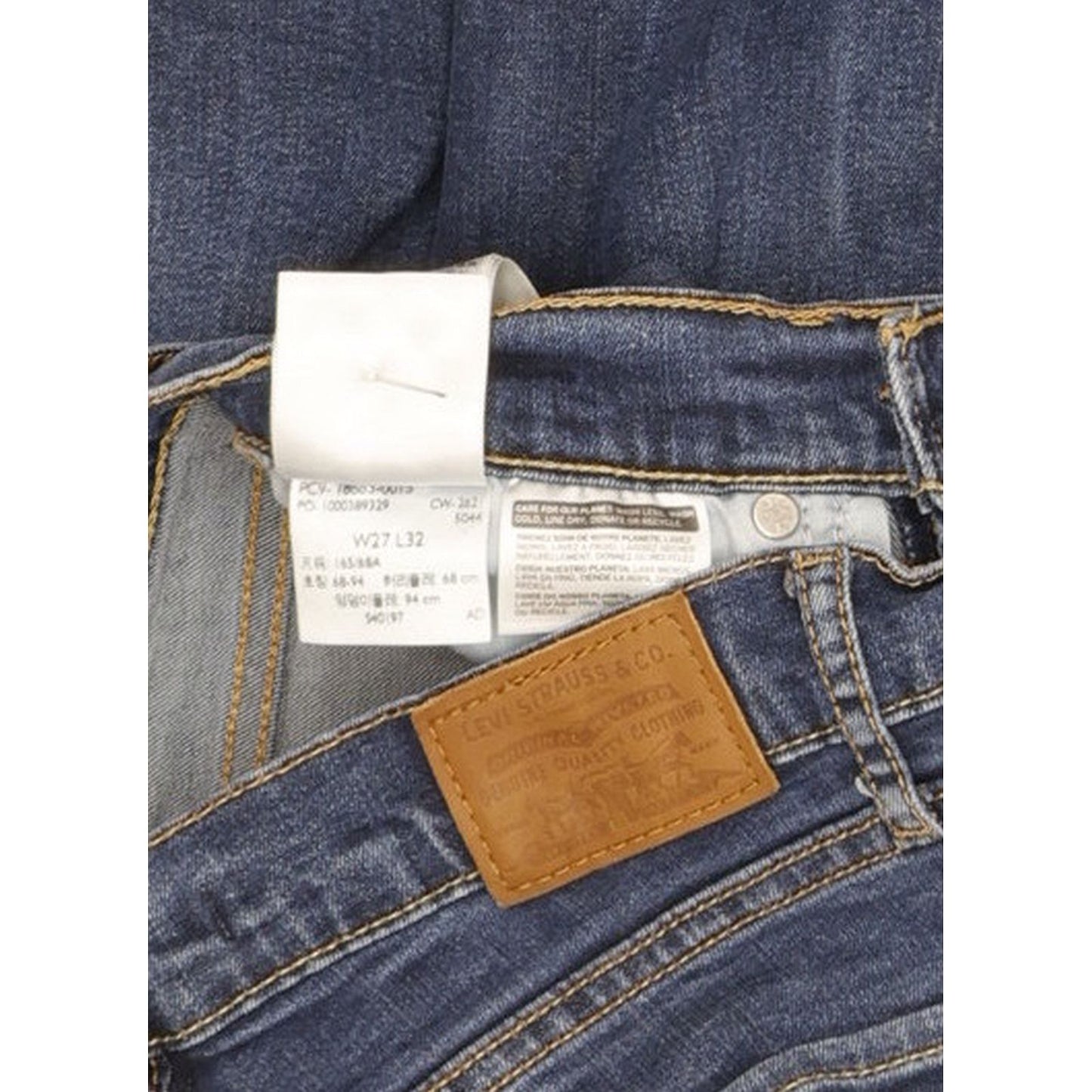 Levi's 724 Men Blue Straight Slim Stretch Jeans W27 L31