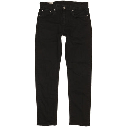 Levi's 502 Men Black Tapered Regular Stretch Jeans W30 L30