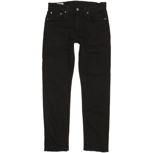 Levi's 502 Men Black Tapered Regular Stretch Jeans W30 L30