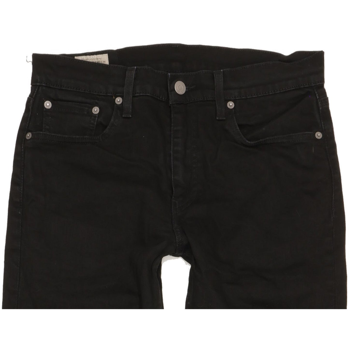 Levi's 502 Men Black Tapered Regular Stretch Jeans W30 L30