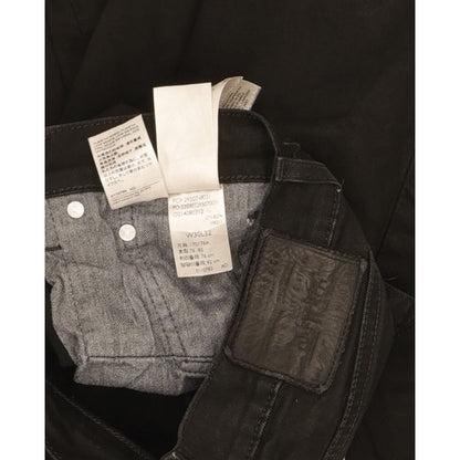 Levi's 502 Men Black Tapered Regular Stretch Jeans W30 L30