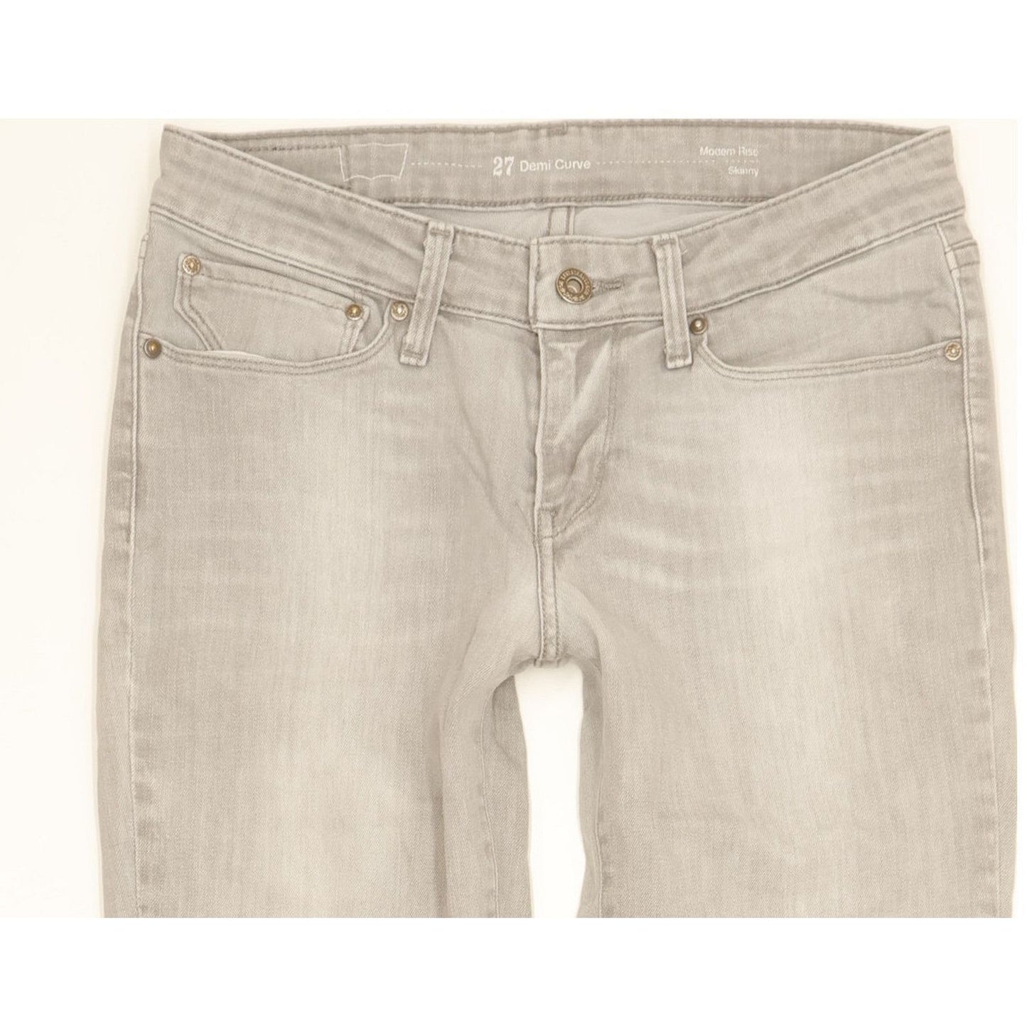 Levi's Demi Curve Women Grey Skinny Slim Stretch Jeans W27 L31
