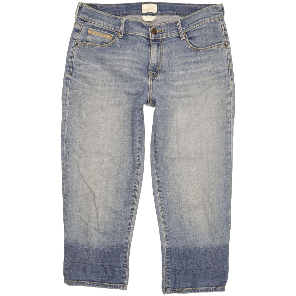 Levi's 515 Women Blue Tapered Relaxed Capri Stretch Jeans W29 L30