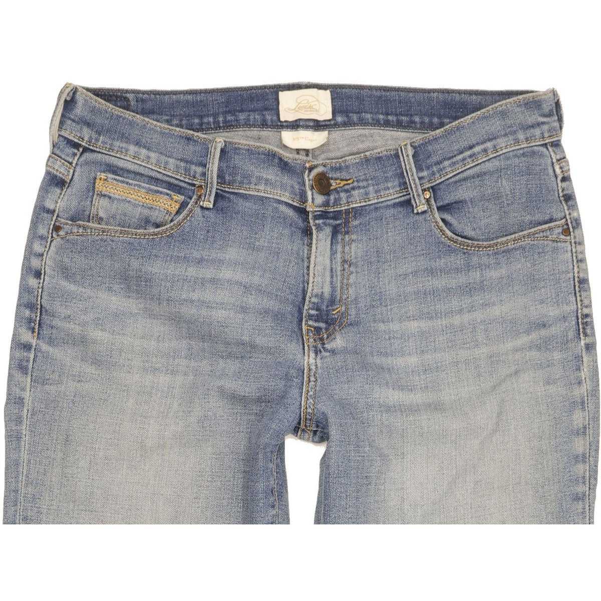 Levi's 515 Women Blue Tapered Relaxed Capri Stretch Jeans W29 L30