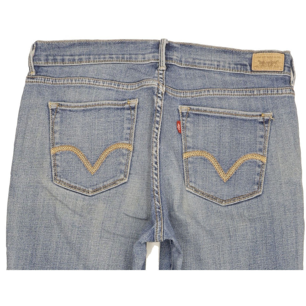 Levi's 515 Women Blue Tapered Relaxed Capri Stretch Jeans W29 L30