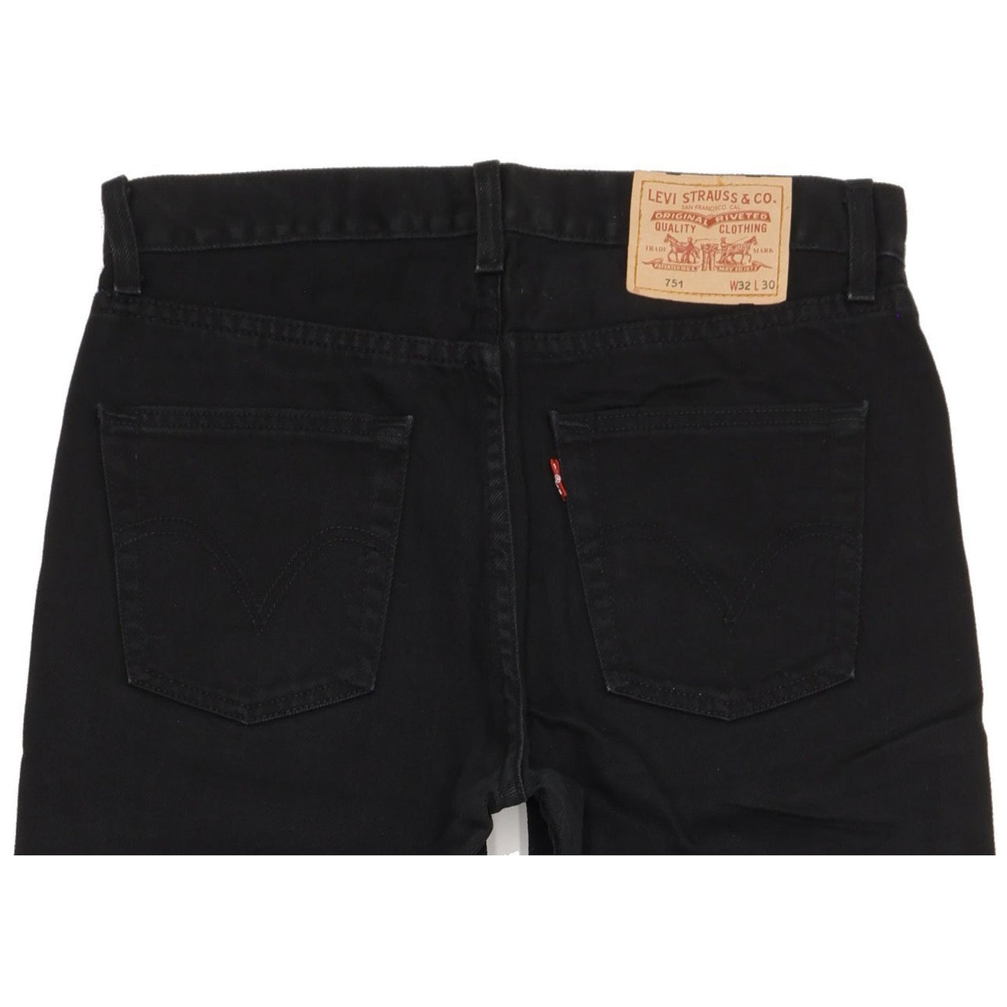 Levi's 751 Men Black Straight Regular Jeans W32 L30