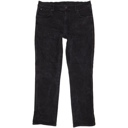 Wrangler Men Black Straight Regular Stretch Jeans W36 L32