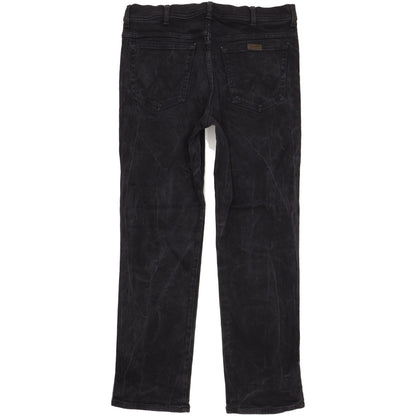 Wrangler Men Black Straight Regular Stretch Jeans W36 L32