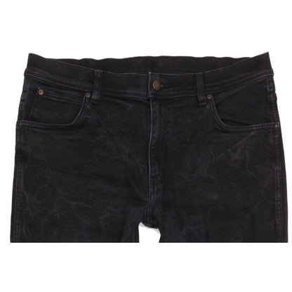 Wrangler Men Black Straight Regular Stretch Jeans W36 L32